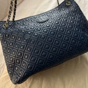 Tory Burch Blue Quilted Shoulder Bag